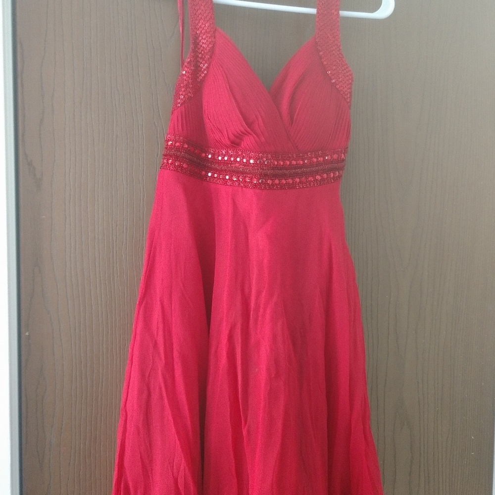Red cocktail dress